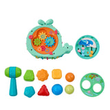 4-in-1 Early Educational Activity Whale Shape Sorter Toy for Kids, TE810010