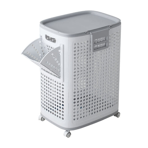 Laundry Basket with Lid and Wheels, HM320111