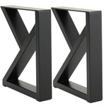 2Pcs Black Non-slip Metal Table Legs, PM1109