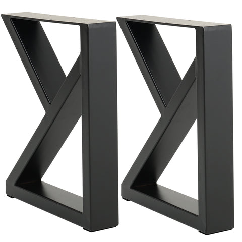 2Pcs Black Non-slip Metal Table Legs, PM1109