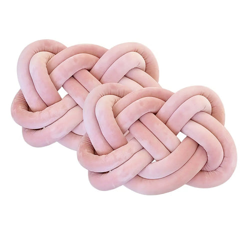 2 Pcs Knot Cushions in Light Pink, HT070180