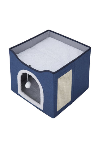 Lifeideas Foldable Multifunctional Cat Bed with Scratching Pad, WF0149