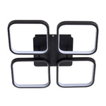 4-Light Square Adjustable LED Ceiling Light with Remote Control, LI040119