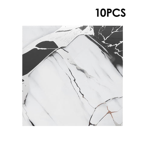 10Pcs Self-Adhesive Marble Pattern Wall Tile Stickers, HF070271 (Ver.2)