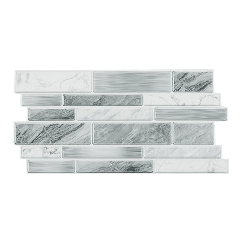 20Pcs Self-Adhesive Wall Tile Stickers with Marble Effect, HF070451