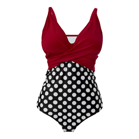 V-Neck One-Piece Swimsuit, CC060031
