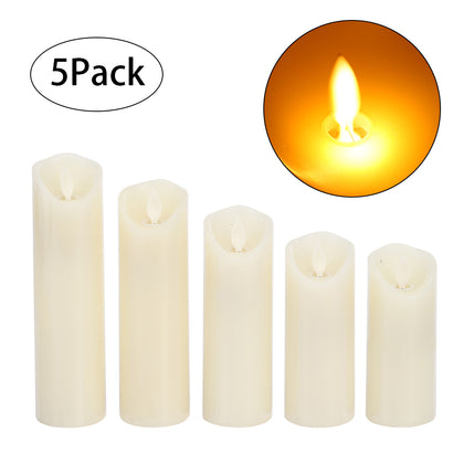 5Pcs Remote-Controlled LED Flameless Candle Set, SC0982