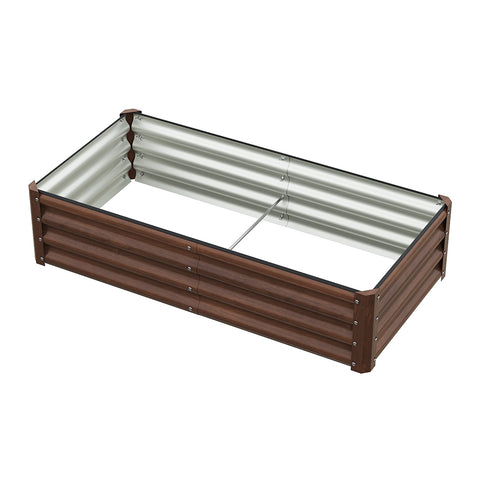 Rectangular Galvanized Steel Raised Garden Bed, GG190097 (Ver.2)