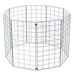 9 Panels Foldable Black Pet PlayPen without door for Indoor and Outdoor Use, LG0373