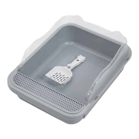 Semi-Closed Anti-Splash Cat Litter Box Pet Toilet, CT0966 (Ver.2)