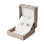 Heart Shape Stud Earrings with Shell Beads, CA290055