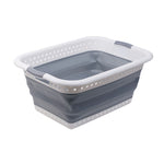 Livingandhome Collapsible Plastic Laundry Basket, Space Saving Portable Basket, WH0518