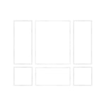 Set of 3 Waterproof Self-Adhesive Pre-Cut Wall Moulding Trim Kit, MD170044 (Ver.2)