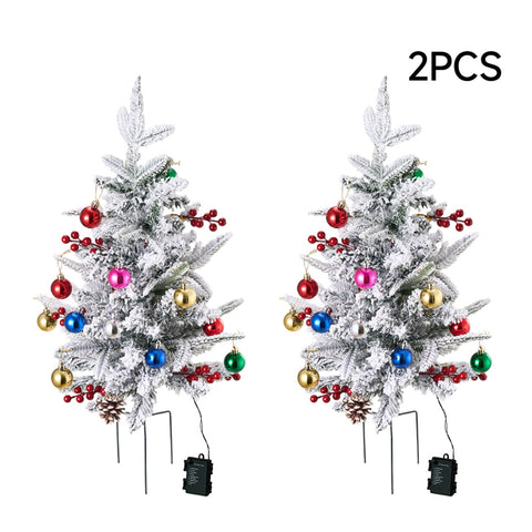2-Pack Artificial Christmas Trees with Decorations and LED Lights, IF070176 (Ver.2)