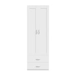 Modern 2-Door Wardrobe with 2 Drawers, FB490041FB490042