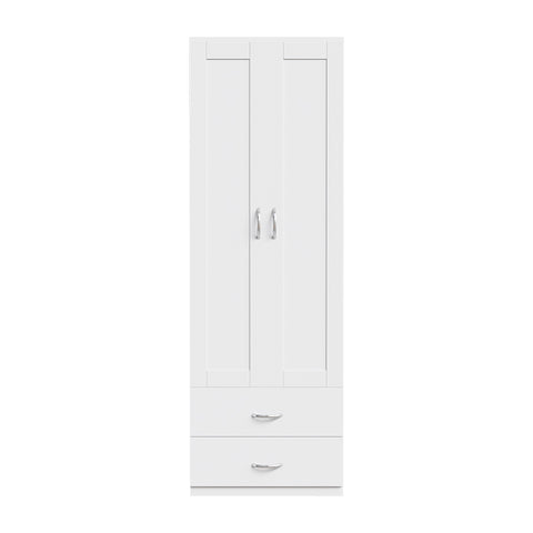 Modern 2-Door Wardrobe with 2 Drawers, FB490041FB490042