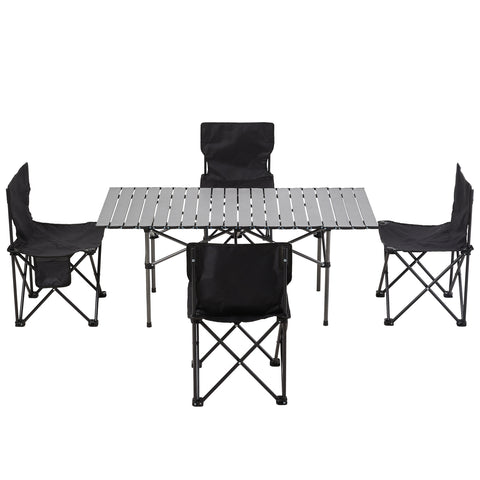 Portable Folding Camping Table with 4 Chairs, OF220016