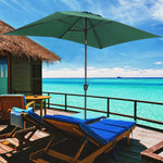 Livingandhome Waterproof Rectangular Parasol for Outdoor with Cross Base, LG0449LG0808