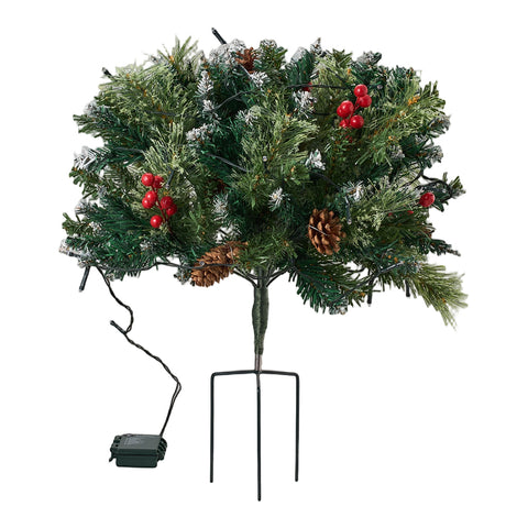 Set of 2 Artificial Christmas Urn Filler Decoration with Ground Stake, IF070181