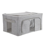 Metal Frame Fabric Storage Box with Window, SW0653