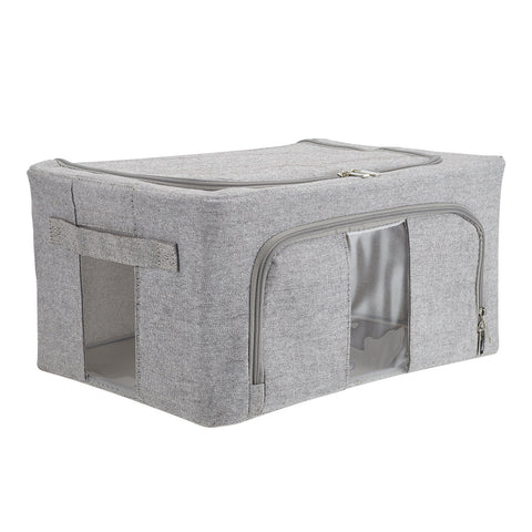 Metal Frame Fabric Storage Box with Window, SW0653