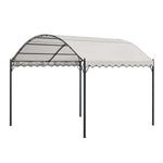 13x10ft Outdoor Metal Arched Pergola with Canopy, LG1597 (Ver.2)