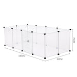 12 Panels Portable Clear Pet Playpen Fence with Door, CT0653 (Ver.2)