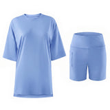 Comfortable Short Sleeve Loungewear Set, CC061728 (Ver.2)