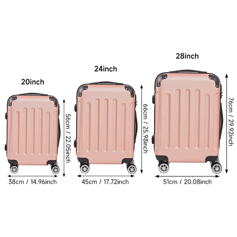 3Pcs Travel Suitcase Set with TSA lock, XB0007 (Ver.2)