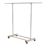 Adjustable Stainless Steel Single-Rod Clothes Drying Rack with Wheels, FB070009 (Ver.2)