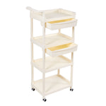 4-Tier PP Rolling Storage Organiser with Drawers, WM0797