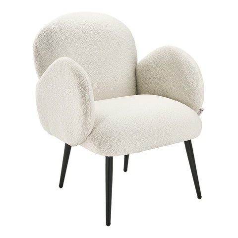 Curved Armrest Teddy Fleece Leisure Chair, ZH1478