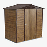 4 x 6FT Metal Apex Roof Garden Storage Shed, GS190138GS190139