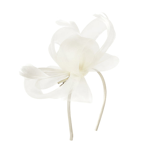 Vintage Feather Flower Mesh Fascinator, CA290043 (Ver.2)