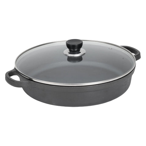 Pre-Seasoned Round Cast Iron Pot Pan Braiser with Lid, GK190003 (Ver.2)