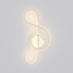 Livingandhome LED Music Note Wall Mount Light Fixture in Warm Light, LG0952