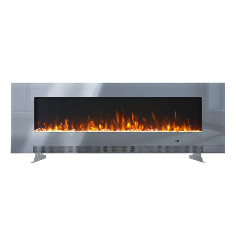 Livingandhome 50-inch Wall Mounted Electric Fireplace with Remote Control, PM1341