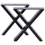 2-teiliges Set 71-cm hohe X-förmige Tischbeine aus Eisen, FA180005 (DE)