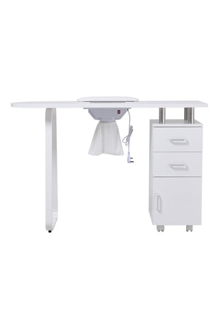 Livingandhome Wooden Nail Station with Dust Collector, BN240010