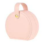 Portable PU Leather Travel Jewellery Box with Handle, HM070303