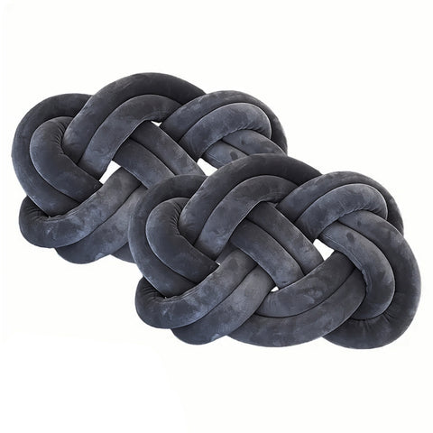 2 Pcs Knot Cushions in Black, HT070181