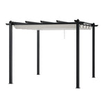 10x10ft Aluminium Pergola with Retractable Roof, LG1602