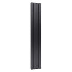 Livingandhome Steel Smoke Grey Vertical Tall Radiator with Double Panel, DM0389