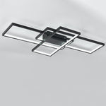 Livingandhome Neutral Style Rectangular LED Semi Flush Ceiling Light, LG0712