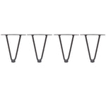 4 Pcs Metal Hairpin Furniture Table Legs Home DIY with Screws and Protectors, PM0332
