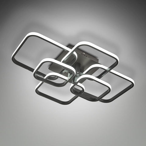 Livingandhome Contemporary LED Energy-efficient Light-adjusted Semi Flush Ceiling Light, LG0852