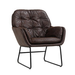 Livingandhome Contemporary Metal Legs Tufted Leisure Armchair, JM2101 (JM1787)