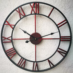 Industrial Silent Metal Wall Clock with Roman Numerals, SW0034
