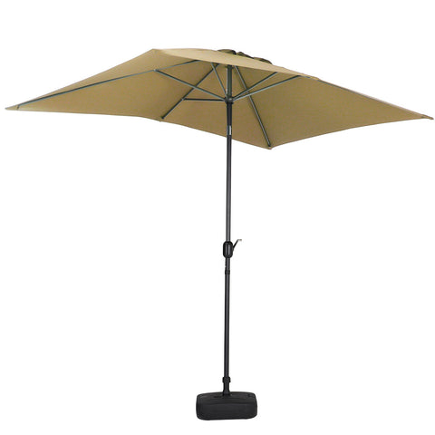 Waterproof Rectangular Parasol for Outdoor with Plastic Base, LG0450LG0455