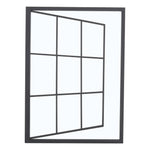 Modern Rectangular Grid Wall Mirror Black Framed Wall Decoration, FI0410